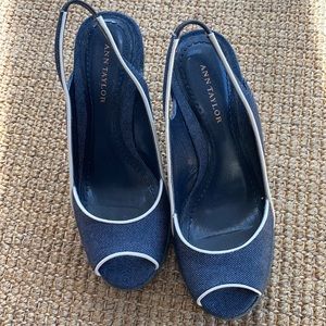 Ann Taylor Dark Denim Espadrille